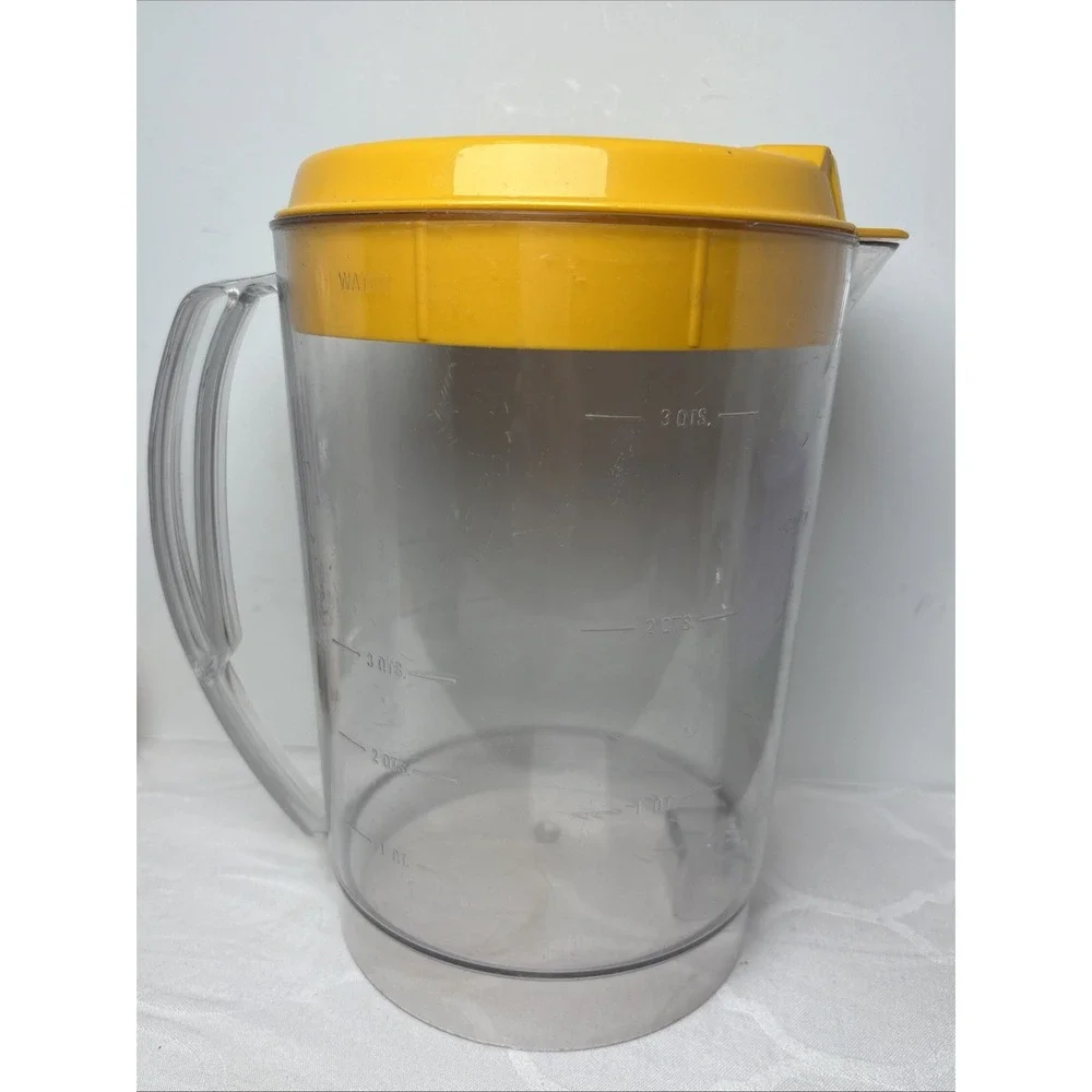 Mr Coffee Iced Tea Maker Model TM3 TM3.5 Replacement 3-Qt Pitcher Yellow Lid